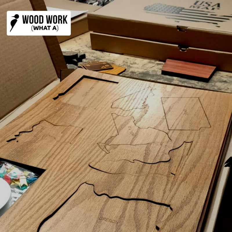 Wooden USA MAP | wall & floor puzzle