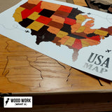 Wooden USA MAP | wall & floor puzzle