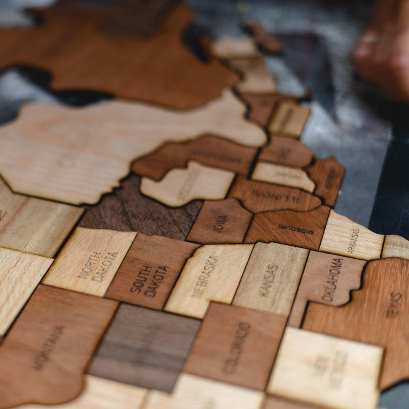 Wooden MAP OF AMERICA | wall & floor puzzle