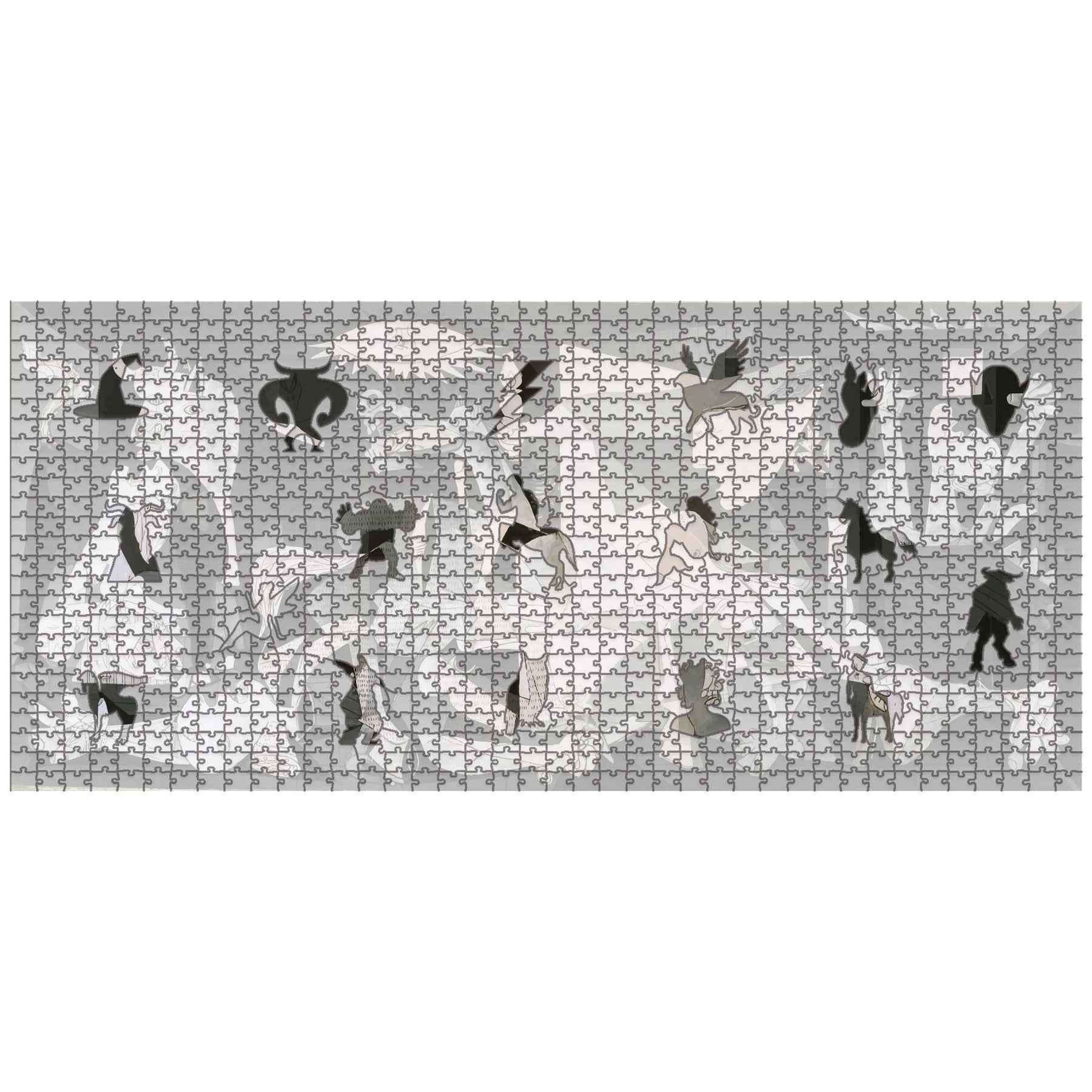 High-quality wooden jigsaw puzzle featuring Pablo Picasso’s Guernica, meticulously crafted with eco-friendly wood composite. A collectible puzzle for art lovers, available in multiple sizes.