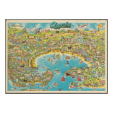 ACAPULCO Bay Vintage Map | Wooden Puzzle | Adult Jigsaw | Map Collector gifts