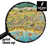 ACAPULCO Bay Vintage Map | Wooden Puzzle | Adult Jigsaw | Map Collector gifts