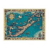 Vintage BERMUDA Islands Pictorial Map | Wooden Puzzle | Adult Jigsaw | Map Collector gift