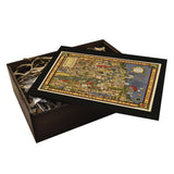 Vintage Pictorial GANGSTER MAP | Wooden Puzzle | “A Map of CHICAGO’s Gangland” | Adult Jigsaw | 1930 | Map Collector gifts