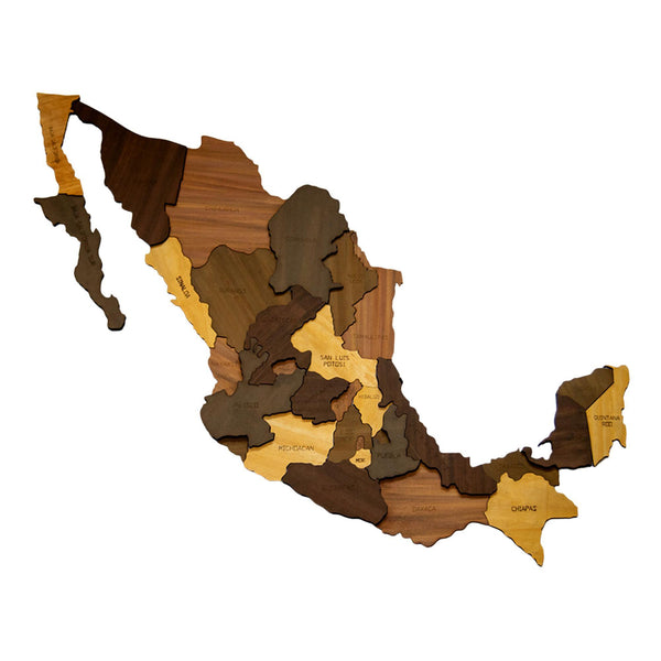 Wooden MAP OF MEXICO | WALL + FLOOR Puzzle
