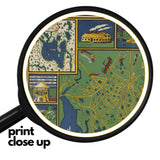 Antique PORTLAND ME Map | Wooden Puzzle | Adult Jigsaw | Map Collector gift